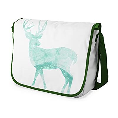 Bonamaison Digitaal bedrukte Messenger schooltas met kaki riem voor studenten, crossbody tas, koerierstas, schoudertas voor kinderen, meisjes, jongens, maat: 29x36 cm Bonamaison Digitaal bedrukte Messenger schooltas met kaki riem voor studenten, crossbody tas, koerierstas, schoudertas voor kinderen, meisjes, jongens, maat: 29x36 cm