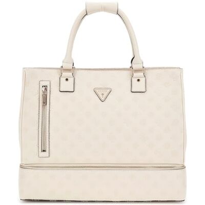 GUESS Vrouwen Wilder Zip Bottom Shopper Tote Bag, Bone. GUESS Vrouwen Wilder Zip Bottom Shopper Tote Bag, Bone.