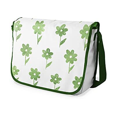 Bonamaison Digitaal bedrukte Messenger schooltas met kaki riem voor studenten, crossbody tas, koerierstas, schoudertas voor kinderen, meisjes, jongens, maat: 29x36 cm Bonamaison Digitaal bedrukte Messenger schooltas met kaki riem voor studenten, crossbody tas, koerierstas, schoudertas voor kinderen, meisjes, jongens, maat: 29x36 cm