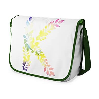 Bonamaison Digitaal bedrukte Messenger schooltas met kaki riem voor studenten, crossbody tas, koerierstas, schoudertas voor kinderen, meisjes, jongens, maat: 29x36 cm Bonamaison Digitaal bedrukte Messenger schooltas met kaki riem voor studenten, crossbody tas, koerierstas, schoudertas voor kinderen, meisjes, jongens, maat: 29x36 cm