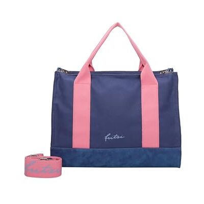 Fritzi aus Preussen Fritzi Canvas Tote Bag Navy Shopper Katoenmix Damestas Vegan Dagelijks Gebruik Beach Citytas Handtas Dames 29,5 x 40 x 14 cm – Blauw Fritzi aus Preussen Fritzi Canvas Tote Bag Navy Shopper Katoenmix Damestas Vegan Dagelijks Gebruik Beach Citytas Handtas Dames 29,5 x 40 x 14 cm – Blauw