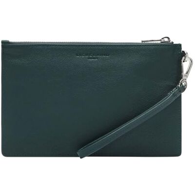 LIEBESKIND BERLIN Leren polstasje clutch Pouch Mystic River donkergroen LIEBESKIND BERLIN Leren polstasje clutch Pouch Mystic River donkergroen