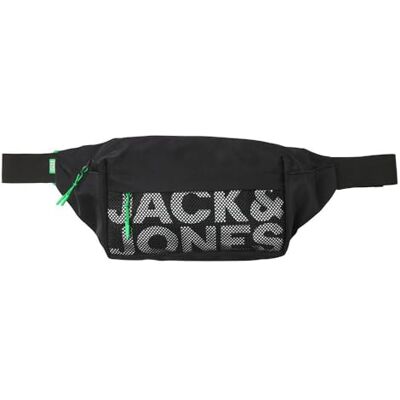 JACK & JONES heuptas heren, Zwart/Detail:Island Green, One size JACK & JONES heuptas heren, Zwart/Detail:Island Green, One size
