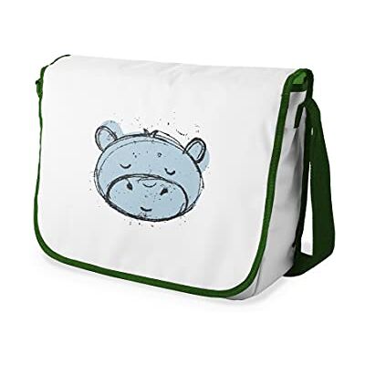 Bonamaison Digitaal bedrukte Messenger schooltas met kaki riem voor studenten, crossbody tas, koerierstas, schoudertas voor kinderen, meisjes, jongens, maat: 29x36 cm Bonamaison Digitaal bedrukte Messenger schooltas met kaki riem voor studenten, crossbody tas, koerierstas, schoudertas voor kinderen, meisjes, jongens, maat: 29x36 cm