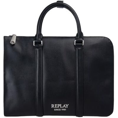 Replay FM3807 Laptoptas, voor heren, 0098, zwart Replay FM3807 Laptoptas, voor heren, 0098, zwart