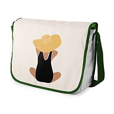 Bonamaison Digitaal bedrukte Messenger schooltas met kaki riem voor studenten, crossbody tas, koerierstas, schoudertas voor kinderen, meisjes, jongens, maat: 29x36 cm Bonamaison Digitaal bedrukte Messenger schooltas met kaki riem voor studenten, crossbody tas, koerierstas, schoudertas voor kinderen, meisjes, jongens, maat: 29x36 cm