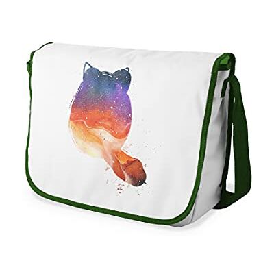 Bonamaison Digitaal bedrukte Messenger schooltas met kaki riem voor studenten, crossbody tas, koerierstas, schoudertas voor kinderen, meisjes, jongens, maat: 29x36 cm Bonamaison Digitaal bedrukte Messenger schooltas met kaki riem voor studenten, crossbody tas, koerierstas, schoudertas voor kinderen, meisjes, jongens, maat: 29x36 cm