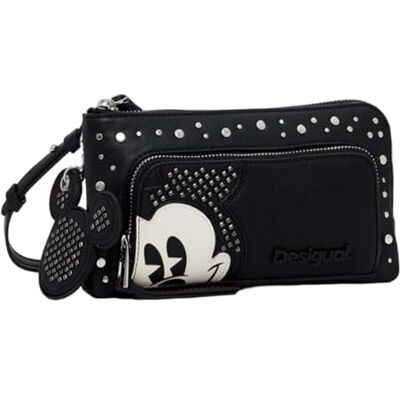 Desigual schoudertas clutch Mickey Studystyle Lisa Crossbody Bag Black zwart Desigual schoudertas clutch Mickey Studystyle Lisa Crossbody Bag Black zwart