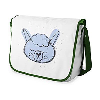 Bonamaison Digitaal bedrukte Messenger schooltas met kaki riem voor meisjes en jongens, boodschappentassen voor scholieren, schoudertassen, grootte: 29x36 cm Bonamaison Digitaal bedrukte Messenger schooltas met kaki riem voor meisjes en jongens, boodschappentassen voor scholieren, schoudertassen, grootte: 29x36 cm