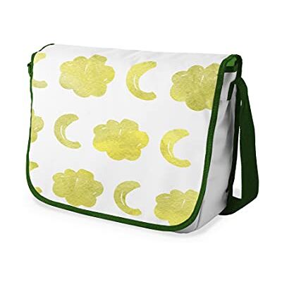 Bonamaison Digitaal bedrukte Messenger schooltas met kaki riem voor studenten, crossbody tas, koerierstas, schoudertas voor kinderen, meisjes, jongens, maat: 29x36 cm Bonamaison Digitaal bedrukte Messenger schooltas met kaki riem voor studenten, crossbody tas, koerierstas, schoudertas voor kinderen, meisjes, jongens, maat: 29x36 cm