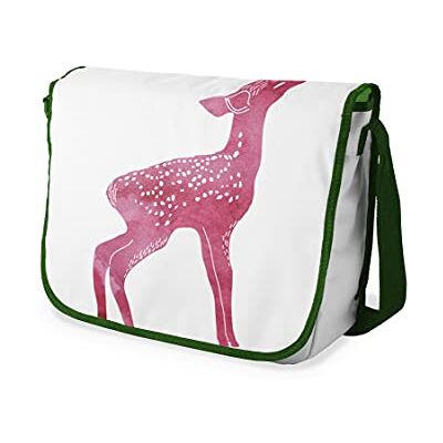 Bonamaison Digitaal bedrukte Messenger schooltas met kaki riem voor studenten, crossbody tas, koerierstas, schoudertas voor kinderen, meisjes, jongens, maat: 29x36 cm Bonamaison Digitaal bedrukte Messenger schooltas met kaki riem voor studenten, crossbody tas, koerierstas, schoudertas voor kinderen, meisjes, jongens, maat: 29x36 cm