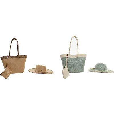 DKD Home Decor Beige strandtas bruin polyester mint vezel (43 x 10 x 28 cm) (2 stuks), volwassenen unisex, meerkleurig (meerkleurig), eenheidsmaat DKD Home Decor Beige strandtas bruin polyester mint vezel (43 x 10 x 28 cm) (2 stuks), volwassenen unisex, meerkleurig (meerkleurig), eenheidsmaat