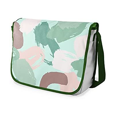 Bonamaison Digitaal bedrukte Messenger schooltas met kaki riem voor studenten, crossbody tas, koerierstas, schoudertas voor kinderen, meisjes, jongens, maat: 29x36 cm Bonamaison Digitaal bedrukte Messenger schooltas met kaki riem voor studenten, crossbody tas, koerierstas, schoudertas voor kinderen, meisjes, jongens, maat: 29x36 cm
