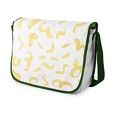Bonamaison Digitaal bedrukte Messenger schooltas met kaki riem voor studenten, crossbody tas, koerierstas, schoudertas voor kinderen, meisjes, jongens, maat: 29x36 cm Bonamaison Digitaal bedrukte Messenger schooltas met kaki riem voor studenten, crossbody tas, koerierstas, schoudertas voor kinderen, meisjes, jongens, maat: 29x36 cm