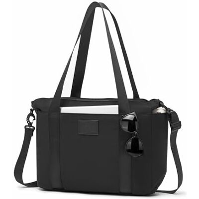 Kono Tote Bag Shopper tas grote schoudertas handtas lichte schoudertas 15,6 inch laptoptas voor werk, reizen, school, kantoor winkelen, zwart Kono Tote Bag Shopper tas grote schoudertas handtas lichte schoudertas 15,6 inch laptoptas voor werk, reizen, school, kantoor winkelen, zwart