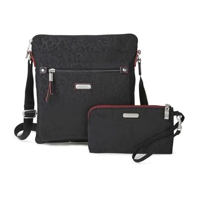 Baggallini Go Bagg with RFID Wristlet Lightweight 10.75"x10" Travel Purse Crossbody Bag for Women Baggallini Go Bagg with RFID Wristlet Lightweight 10.75"x10" Travel Purse Crossbody Bag for Women