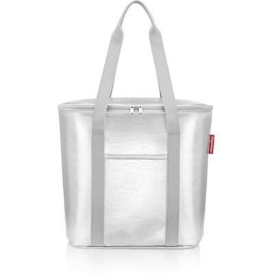 reisenthel Thermoshopper Koeltas voor winkelen of picknicken, met 2 draagriemen, van waterafstotend materiaal, Silver Crackle, Eén maat, modern reisenthel Thermoshopper Koeltas voor winkelen of picknicken, met 2 draagriemen, van waterafstotend materiaal, Silver Crackle, Eén maat, modern