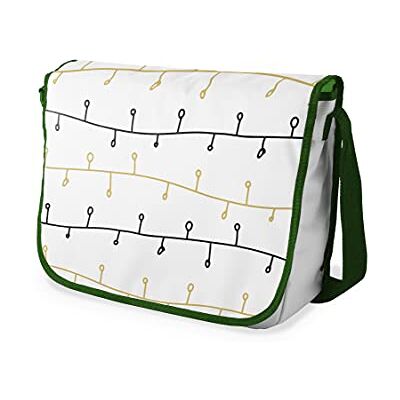Bonamaison Digitaal bedrukte Messenger schooltas met kaki riem voor studenten, crossbody tas, koerierstas, schoudertas voor kinderen, meisjes, jongens, maat: 29x36 cm Bonamaison Digitaal bedrukte Messenger schooltas met kaki riem voor studenten, crossbody tas, koerierstas, schoudertas voor kinderen, meisjes, jongens, maat: 29x36 cm