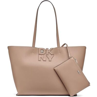 DKNY Nicole Tote voor dames, 100% polyurethaan, cappucino en licht taupe, Cappucino And Light Taupe DKNY Nicole Tote voor dames, 100% polyurethaan, cappucino en licht taupe, Cappucino And Light Taupe