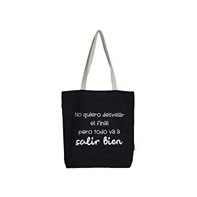 hello-bags N-003-noquiero, damestas, zwart (black), 38 cm, Blanco Y Gris, 38 cm, stoffen en strandtas hello-bags N-003-noquiero, damestas, zwart (black), 38 cm, Blanco Y Gris, 38 cm, stoffen en strandtas