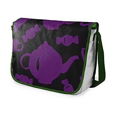 Bonamaison Digitaal bedrukte Messenger schooltas met kaki riem voor studenten, crossbody tas, koerierstas, schoudertas voor kinderen, meisjes, jongens, maat: 29x36 cm Bonamaison Digitaal bedrukte Messenger schooltas met kaki riem voor studenten, crossbody tas, koerierstas, schoudertas voor kinderen, meisjes, jongens, maat: 29x36 cm