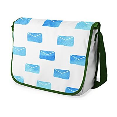 Bonamaison Digitaal bedrukte Messenger schooltas met kaki riem voor studenten, crossbody tas, koerierstas, schoudertas voor kinderen, meisjes, jongens, maat: 29x36 cm Bonamaison Digitaal bedrukte Messenger schooltas met kaki riem voor studenten, crossbody tas, koerierstas, schoudertas voor kinderen, meisjes, jongens, maat: 29x36 cm