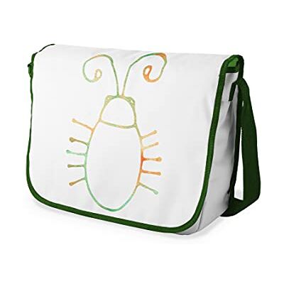 Bonamaison Digitaal bedrukte Messenger schooltas met kaki riem voor meisjes en jongens, boodschappentassen voor scholieren, schoudertassen, grootte: 29x36 cm Bonamaison Digitaal bedrukte Messenger schooltas met kaki riem voor meisjes en jongens, boodschappentassen voor scholieren, schoudertassen, grootte: 29x36 cm