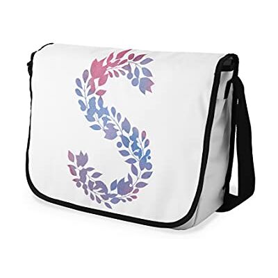 Bonamaison Digitaal bedrukte Messenger schooltas met zwarte riem voor studenten, crossbody tas, koerierstas, schoudertas voor kinderen, meisjes, jongens, maat: 29x36 cm Bonamaison Digitaal bedrukte Messenger schooltas met zwarte riem voor studenten, crossbody tas, koerierstas, schoudertas voor kinderen, meisjes, jongens, maat: 29x36 cm