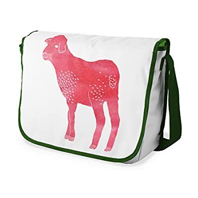Bonamaison Digitaal bedrukte Messenger schooltas met kaki riem voor studenten, crossbody tas, koerierstas, schoudertas voor kinderen, meisjes, jongens, maat: 29x36 cm Bonamaison Digitaal bedrukte Messenger schooltas met kaki riem voor studenten, crossbody tas, koerierstas, schoudertas voor kinderen, meisjes, jongens, maat: 29x36 cm