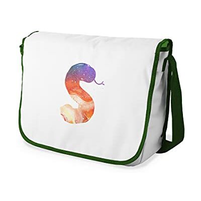Bonamaison Digitaal bedrukte Messenger schooltas met kaki riem voor studenten, crossbody tas, koerierstas, schoudertas voor kinderen, meisjes, jongens, maat: 29x36 cm Bonamaison Digitaal bedrukte Messenger schooltas met kaki riem voor studenten, crossbody tas, koerierstas, schoudertas voor kinderen, meisjes, jongens, maat: 29x36 cm