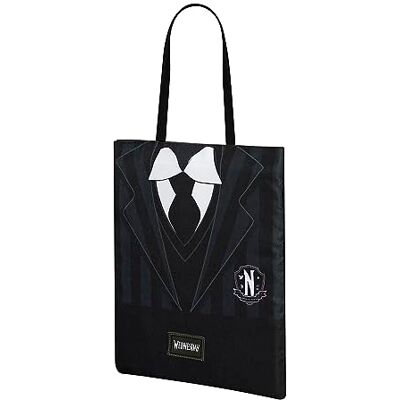 KARACTERMANIA Woensdag Uniform-Shopping Bag, Zwart, Zwart, Eén maat, Boodschappentas Uniform KARACTERMANIA Woensdag Uniform-Shopping Bag, Zwart, Zwart, Eén maat, Boodschappentas Uniform