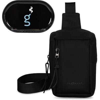 nugbuddy Cross-Body Sling Bags voor heren, zwart, crossbody-tas voor dames en heren, stijlvolle reisrugzak, klein reistasje voor onderweg EDC Minimalistische Hipster Essentials Waterdichte nugbuddy Cross-Body Sling Bags voor heren, zwart, crossbody-tas voor dames en heren, stijlvolle reisrugzak, klein reistasje voor onderweg EDC Minimalistische Hipster Essentials Waterdichte