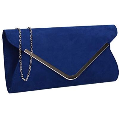SwankySwans Karlie Suedette Womens Party Avond Clutch Bag, koningsblauw, Eén maat SwankySwans Karlie Suedette Womens Party Avond Clutch Bag, koningsblauw, Eén maat