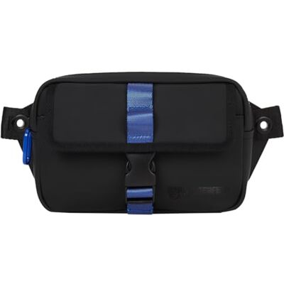 KARL LAGERFELD JEANS Heren Coated PU Convert Bumbag, zwart KARL LAGERFELD JEANS Heren Coated PU Convert Bumbag, zwart