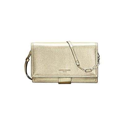 LIEBESKIND BERLIN Leren schoudertas clutch Lisa Metallic Crossbody Bag Light Gold goudkleurig LIEBESKIND BERLIN Leren schoudertas clutch Lisa Metallic Crossbody Bag Light Gold goudkleurig