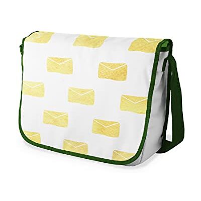 Bonamaison Digitaal bedrukte Messenger schooltas met kaki riem voor studenten, crossbody tas, koerierstas, schoudertas voor kinderen, meisjes, jongens, maat: 29x36 cm Bonamaison Digitaal bedrukte Messenger schooltas met kaki riem voor studenten, crossbody tas, koerierstas, schoudertas voor kinderen, meisjes, jongens, maat: 29x36 cm