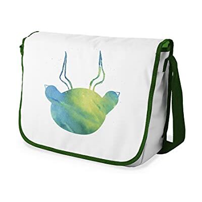Bonamaison Digitaal bedrukte Messenger schooltas met kaki riem voor studenten, crossbody tas, koerierstas, schoudertas voor kinderen, meisjes, jongens, maat: 29x36 cm Bonamaison Digitaal bedrukte Messenger schooltas met kaki riem voor studenten, crossbody tas, koerierstas, schoudertas voor kinderen, meisjes, jongens, maat: 29x36 cm