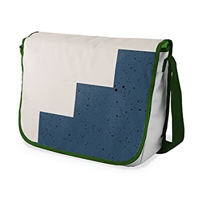 Bonamaison Digitaal bedrukte Messenger schooltas met kaki riem voor studenten, crossbody tas, koerierstas, schoudertas voor kinderen, meisjes, jongens, maat: 29x36 cm Bonamaison Digitaal bedrukte Messenger schooltas met kaki riem voor studenten, crossbody tas, koerierstas, schoudertas voor kinderen, meisjes, jongens, maat: 29x36 cm