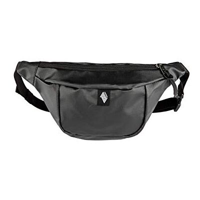 NITRO Snowboards Bag stijlvolle heuptas buiktas met 2 vakken Travel Hip Pack Heritage schoudertas, Tough Black, one size NITRO Snowboards Bag stijlvolle heuptas buiktas met 2 vakken Travel Hip Pack Heritage schoudertas, Tough Black, one size