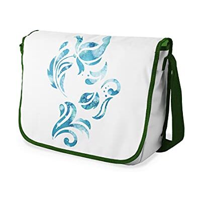 Bonamaison Digitaal bedrukte Messenger schooltas met kaki riem voor studenten, crossbody tas, koerierstas, schoudertas voor kinderen, meisjes, jongens, maat: 29x36 cm Bonamaison Digitaal bedrukte Messenger schooltas met kaki riem voor studenten, crossbody tas, koerierstas, schoudertas voor kinderen, meisjes, jongens, maat: 29x36 cm