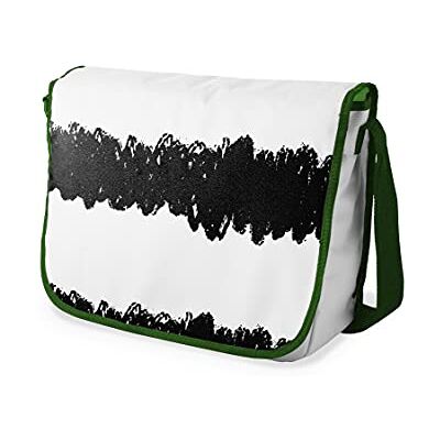 Bonamaison Digitaal bedrukte Messenger schooltas met kaki riem voor studenten, crossbody tas, koerierstas, schoudertas voor kinderen, meisjes, jongens, maat: 29x36 cm Bonamaison Digitaal bedrukte Messenger schooltas met kaki riem voor studenten, crossbody tas, koerierstas, schoudertas voor kinderen, meisjes, jongens, maat: 29x36 cm