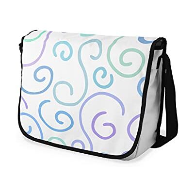 Bonamaison Digitaal bedrukte Messenger schooltas met zwarte riem voor studenten, crossbody tas, koerierstas, schoudertas voor kinderen, meisjes, jongens, maat: 29x36 cm Bonamaison Digitaal bedrukte Messenger schooltas met zwarte riem voor studenten, crossbody tas, koerierstas, schoudertas voor kinderen, meisjes, jongens, maat: 29x36 cm