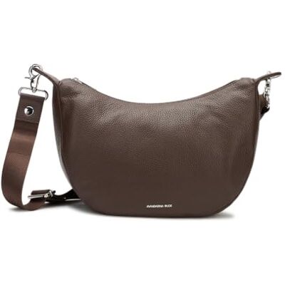 Mandarina Duck Leren schoudertas Mellow Leather Hobo Bag Espresso donkerbruin Mandarina Duck Leren schoudertas Mellow Leather Hobo Bag Espresso donkerbruin