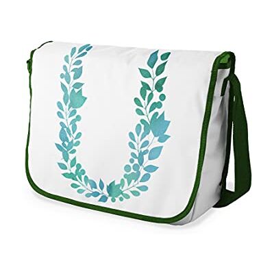 Bonamaison Digitaal bedrukte Messenger schooltas met kaki riem voor studenten, crossbody tas, koerierstas, schoudertas voor kinderen, meisjes, jongens, maat: 29x36 cm Bonamaison Digitaal bedrukte Messenger schooltas met kaki riem voor studenten, crossbody tas, koerierstas, schoudertas voor kinderen, meisjes, jongens, maat: 29x36 cm