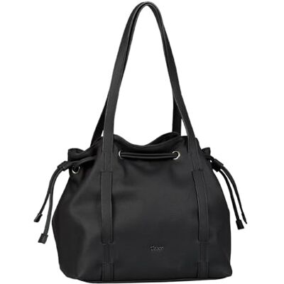 Gabor bags Malu Shopper Schoudertas voor dames, met ritssluiting, middelgroot, zwart, 34x18,5x29, 002088 Gabor bags Malu Shopper Schoudertas voor dames, met ritssluiting, middelgroot, zwart, 34x18,5x29, 002088