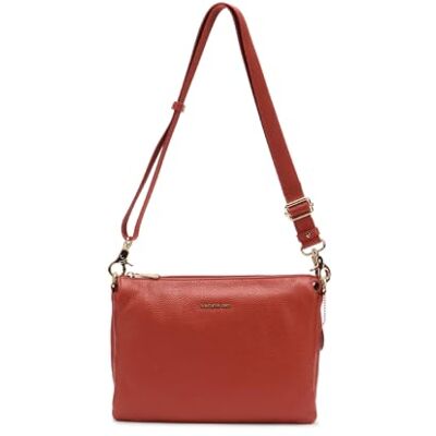 Mandarina Duck Leren schoudertas Mellow Leather Crossover Bag Havana lichtrood Mandarina Duck Leren schoudertas Mellow Leather Crossover Bag Havana lichtrood