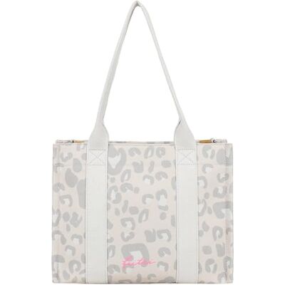 Fritzi aus Preussen Fritzi Tote Shopper Medium Leo Sand damestas shopper handtas canvas tas luipaardprint ritssluiting ruime schoudertas boodschappentas citytas voor festival reizen 26 x 33 x 14 cm, Beige Fritzi aus Preussen Fritzi Tote Shopper Medium Leo Sand damestas shopper handtas canvas tas luipaardprint ritssluiting ruime schoudertas boodschappentas citytas voor festival reizen 26 x 33 x 14 cm, Beige