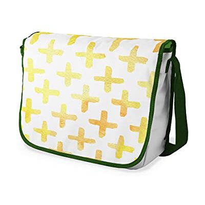Bonamaison Digitaal bedrukte Messenger schooltas met kaki riem voor studenten, crossbody tas, koerierstas, schoudertas voor kinderen, meisjes, jongens, maat: 29x36 cm Bonamaison Digitaal bedrukte Messenger schooltas met kaki riem voor studenten, crossbody tas, koerierstas, schoudertas voor kinderen, meisjes, jongens, maat: 29x36 cm