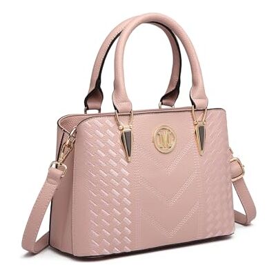 Miss Lulu Handtassen voor dames, kleine tas met handvat aan de bovenkant, schoudertas voor dames, voor reizen, werken, zaken, datum, winkelen Miss Lulu Handtassen voor dames, kleine tas met handvat aan de bovenkant, schoudertas voor dames, voor reizen, werken, zaken, datum, winkelen