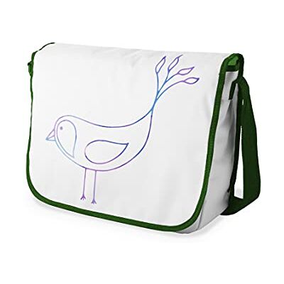 Bonamaison Digitaal bedrukte Messenger schooltas met kaki riem voor meisjes en jongens, boodschappentassen voor scholieren, schoudertassen, grootte: 29x36 cm Bonamaison Digitaal bedrukte Messenger schooltas met kaki riem voor meisjes en jongens, boodschappentassen voor scholieren, schoudertassen, grootte: 29x36 cm